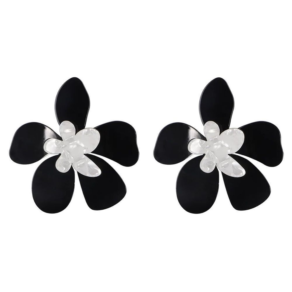 Zara Black and White Statement Earrings #1657 - Picture 2 of 4
